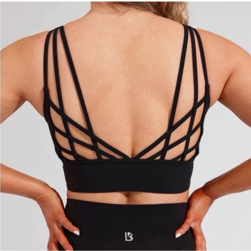 BuffBunny Collection Black Monarch Strappy Sports Bra - Picture 8 of 8